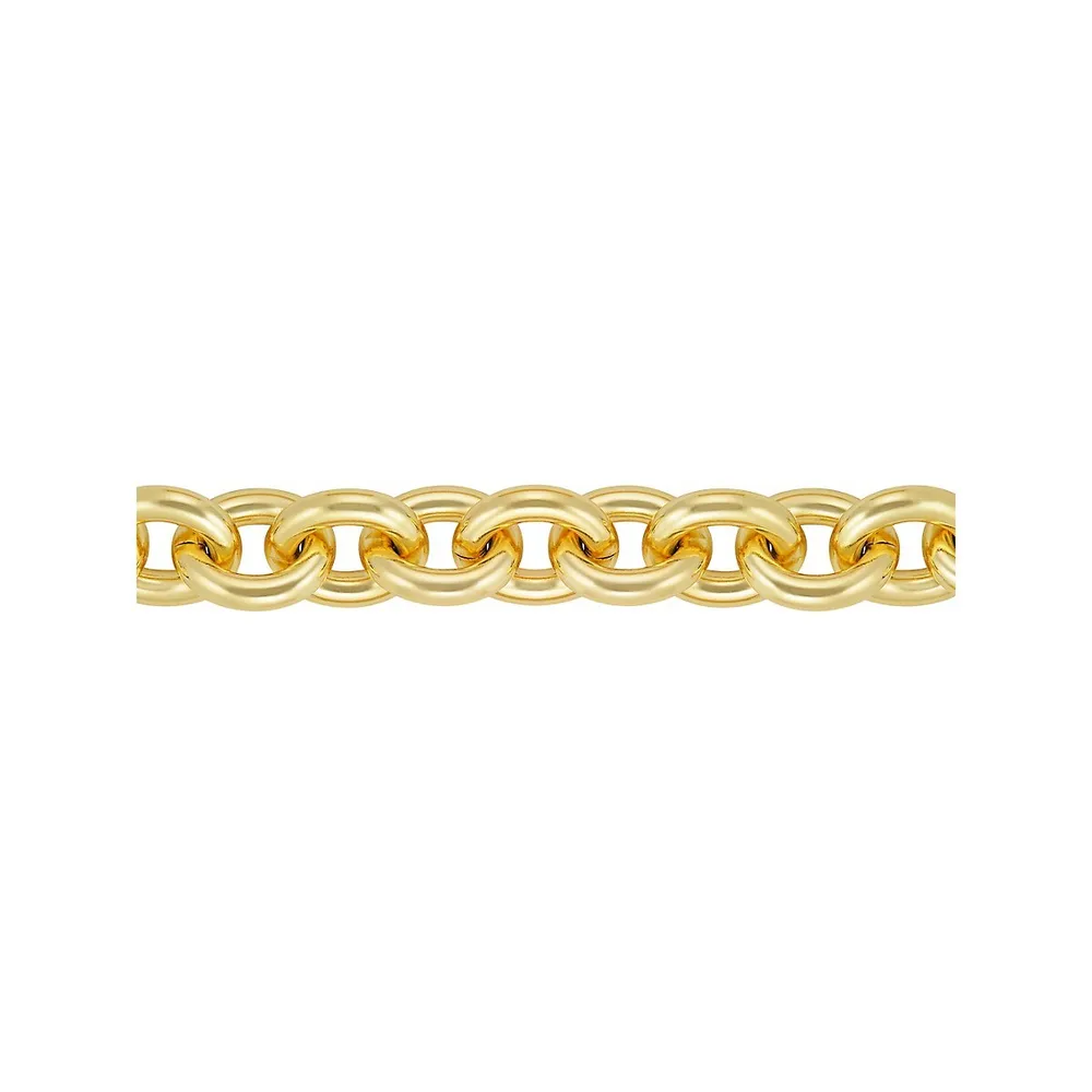 18K Goldplated Large Rolo Link Bracelet