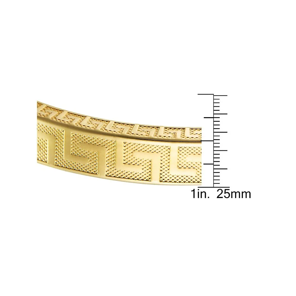 18K Goldplated Greek Key Bangle Bracelet