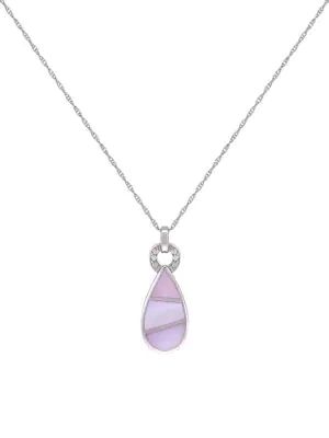 mother of pearl teardrop pendant