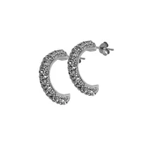 Sterling Silver & Cubic Zirconia 2-Piece Earrings Set