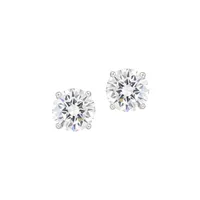 Sterling Silver & Cubic Zirconia 2-Piece Earrings Set