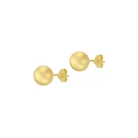 Goldplated Sterling Silver & Crystal Ball Drop Earrings