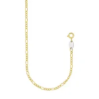 Goldplated Sterling Silver Figaro Chain Necklace - 24"