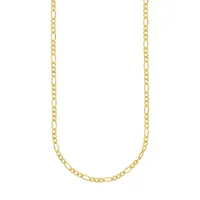 Goldplated Sterling Silver Figaro Chain Necklace - 24"