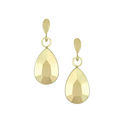 Boucles d'oreilles en forme de gouttes en or jaune 10 ct