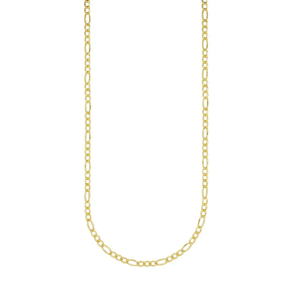 10K Goldplated Sterling Silver Figarorg Necklace - 18" X 0.02MM