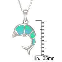 Sterling Silver & Cubic Zirconia Dolphin Pendant Necklace