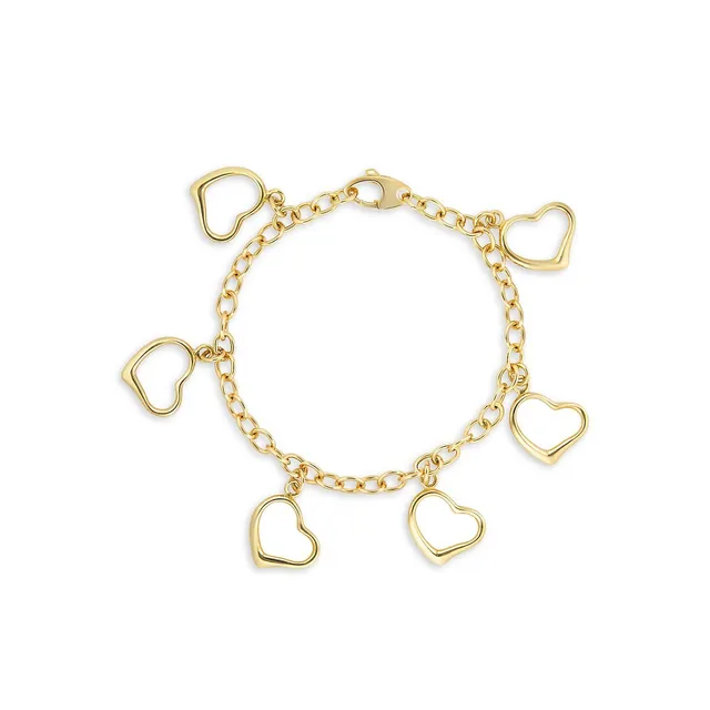 Leaf Charm Bracelet in 10K Yellow Gold