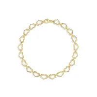 18K Goldplated Heart Link Necklace