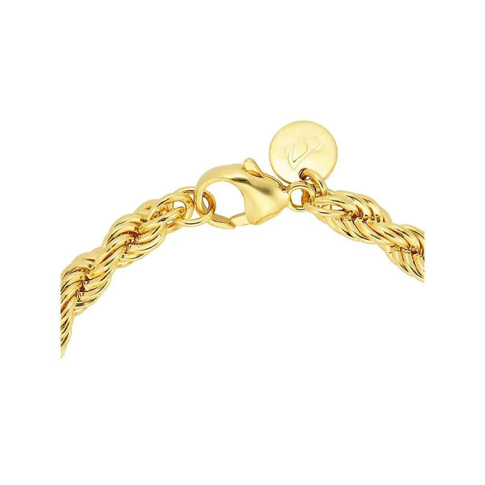 18K Goldplated Rope Chain Bracelet