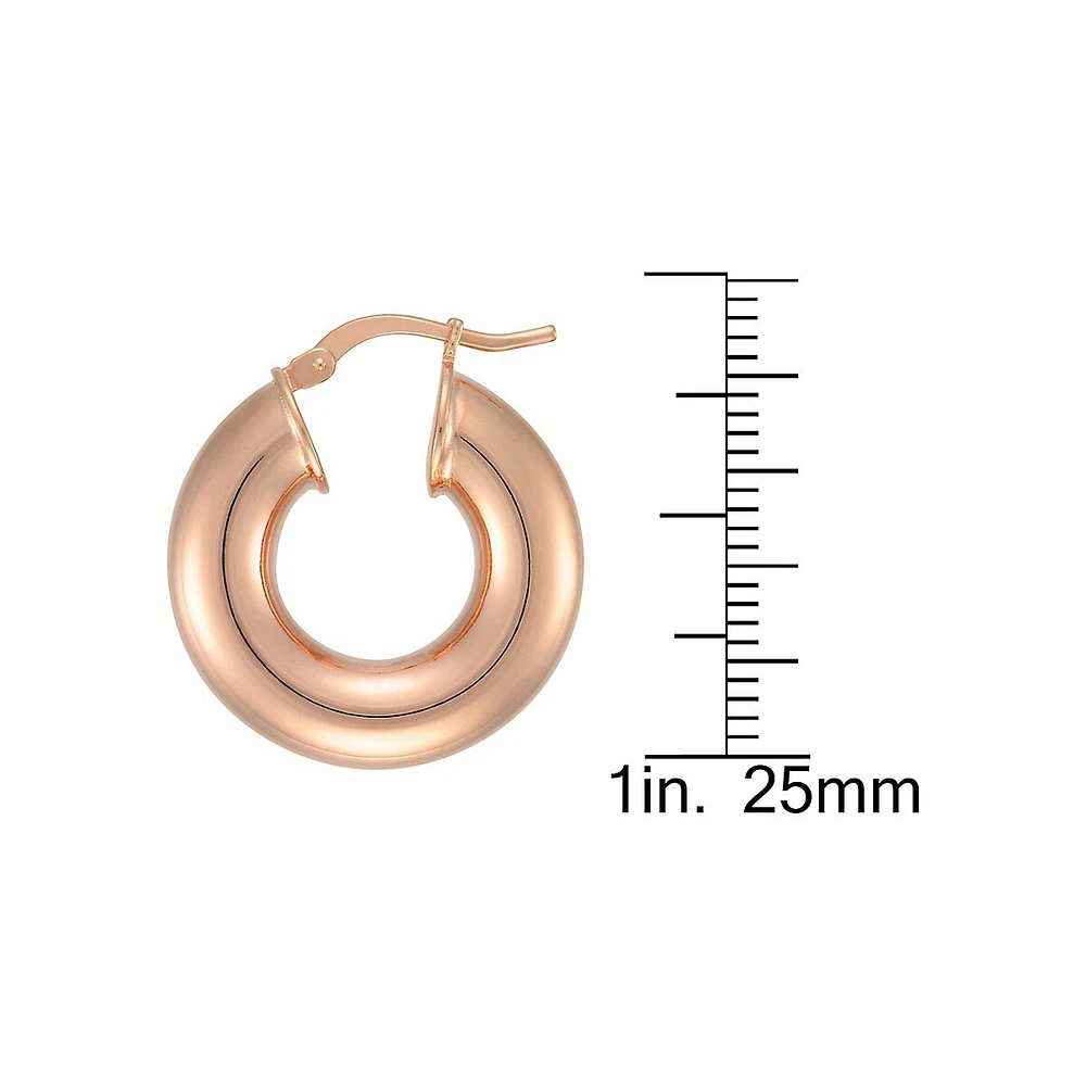 18K Rose Goldplated Hoop Earrings