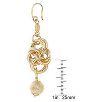 18K Goldplated Knotted Drop Bead Earrings