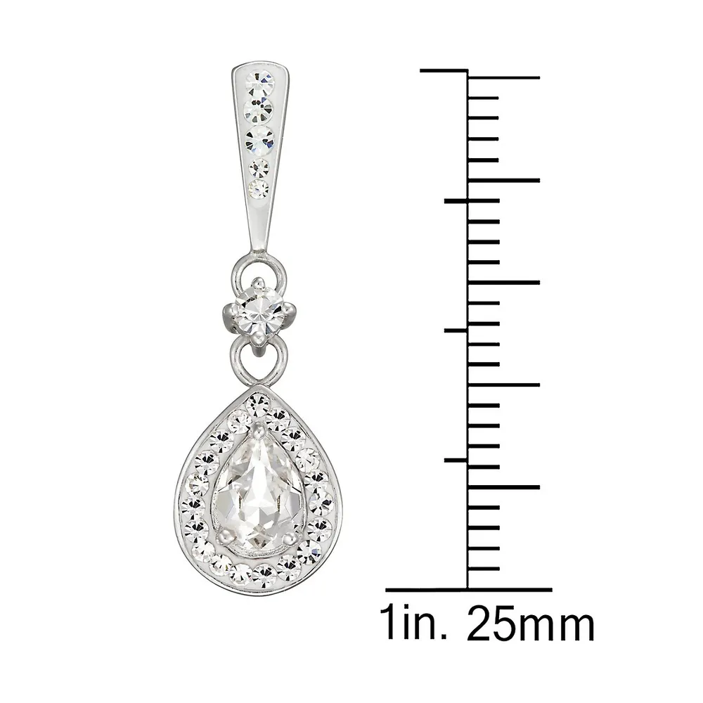 Sterling Silver & Cubic Zirconia Drop Earrings