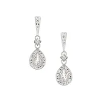 Sterling Silver & Cubic Zirconia Drop Earrings