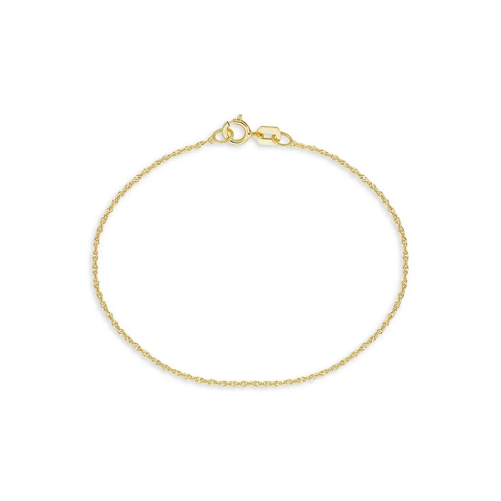 10K Gold Chain Bracelet