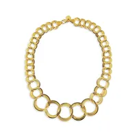 18K Goldplated Graduated Link Necklace