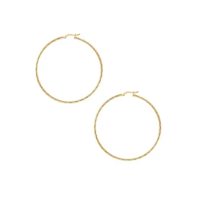 18K Gold Plated Hoop Earrings