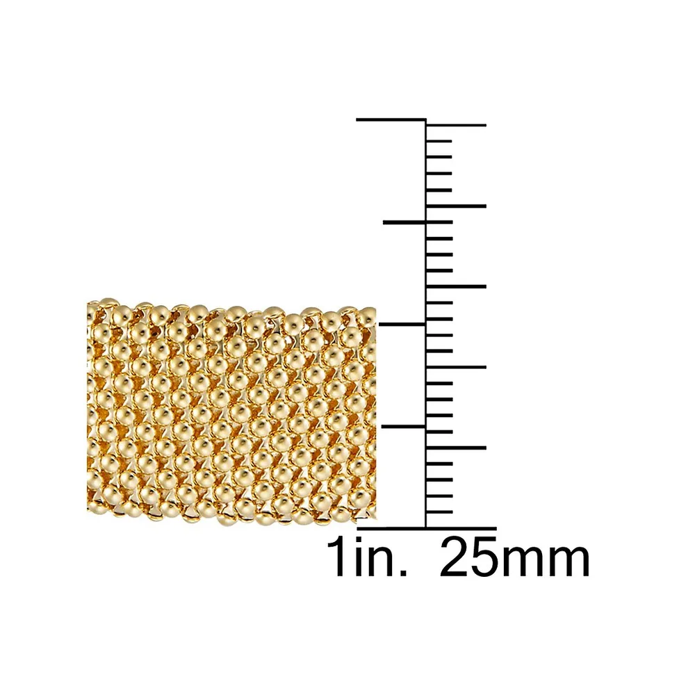 18K Goldplated Mesh Cuff Bangle