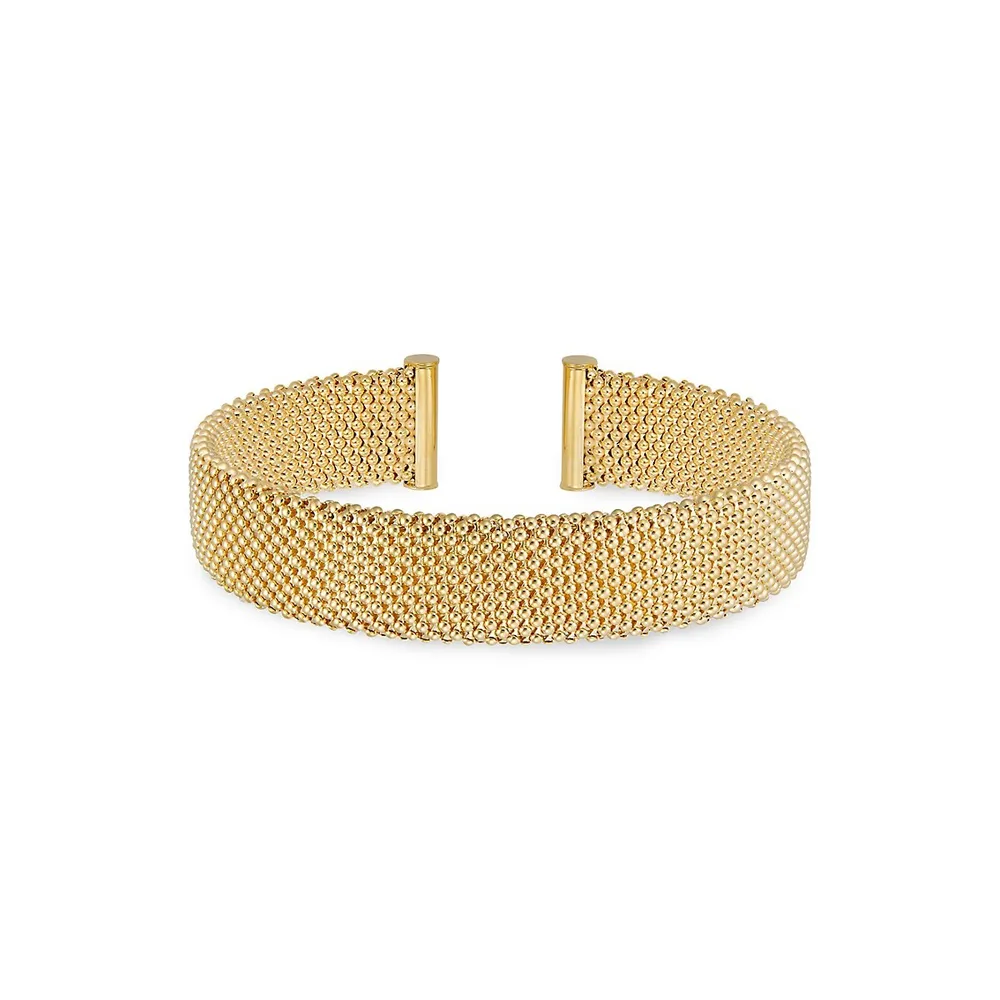 18K Goldplated Mesh Cuff Bangle