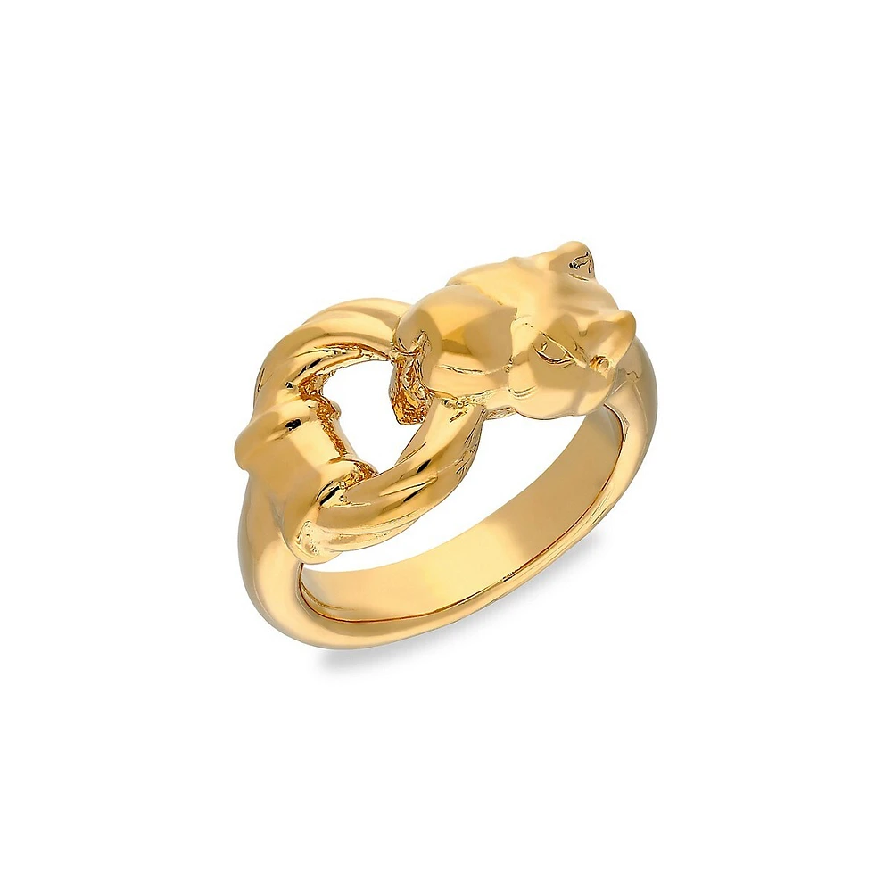 18K Goldplated Panther Ring