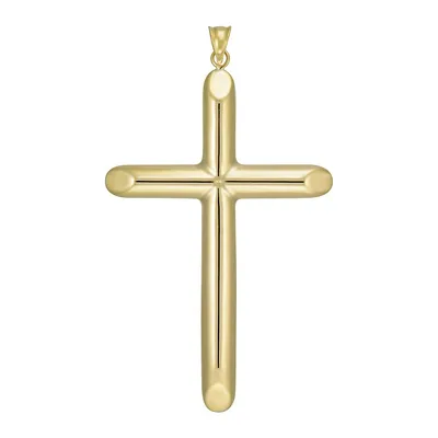 Pendentif en forme de croix en or 10 ct deux tons