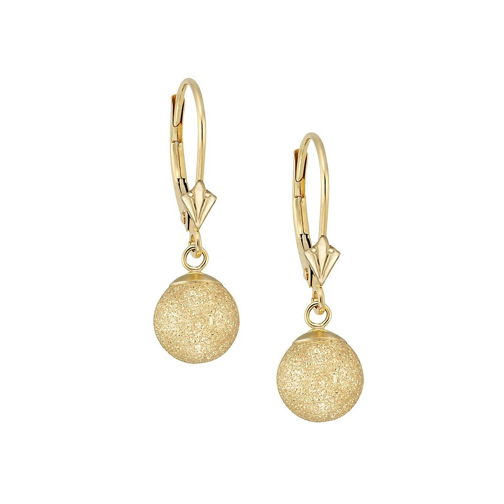 Pendants d'oreilles en or jaune 14 ct avec perles