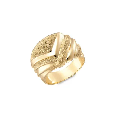 18K Goldplated Domed Ring