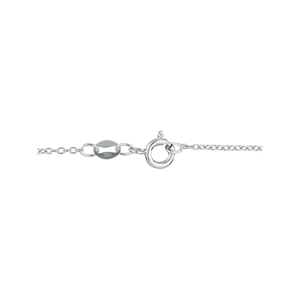 Sterling Silver & Cubic Zirconia Charm Necklace