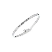 Sterling Silver & Cubic Zirconia Family Forever Bangle