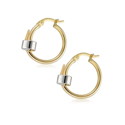 10K Gold Nail Hoop Earrings