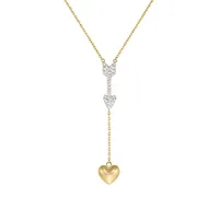 10K Gold Heart and Arrow Necklace
