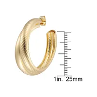 18K Goldplated Double-J Half-Hoop Earrings