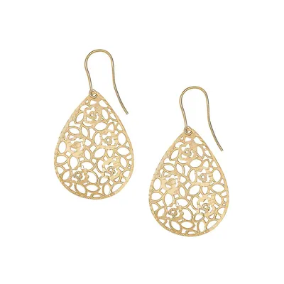 18K Goldplated Filigree Drop Earrings