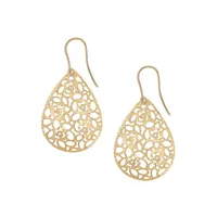 18K Goldplated Filigree Drop Earrings