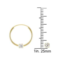 Boutons d'oreilles et anneaux en or jaune 10 ct avec cristal Celebration