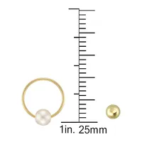 Ensemble de deux paires de boucles d'oreilles anneaux et boutons d'oreilles en or jaune 10 ct avec similiperles Gold Celebration