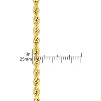 10K Goldplated Sterling Silver Rope Chain Necklace - 18" X 0.12MM