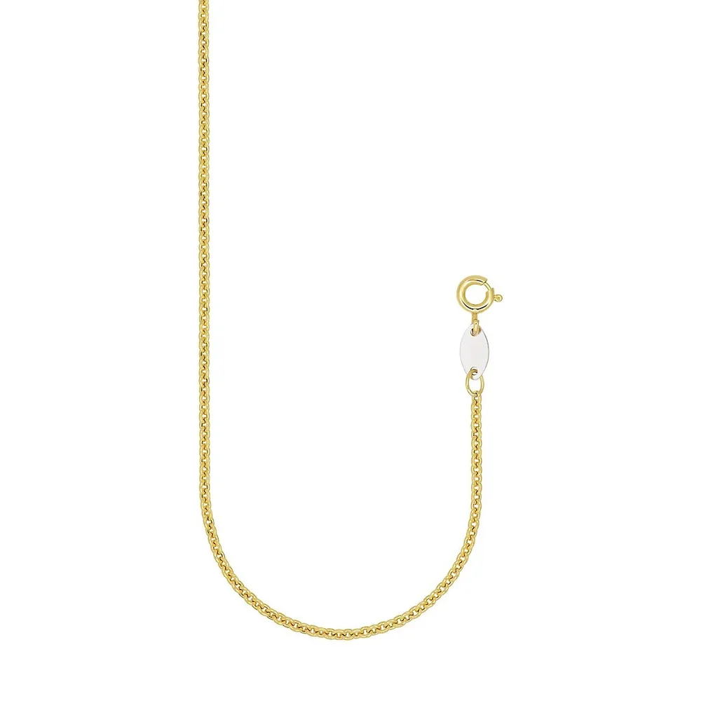 10K Goldplated Bonded Sterling Silver Cable Chain Necklace - 18"