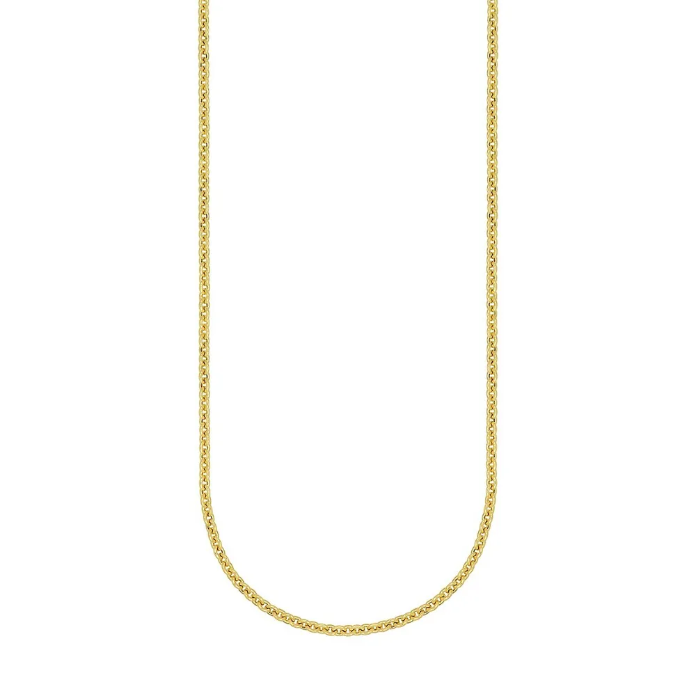 10K Goldplated Bonded Sterling Silver Cable Chain Necklace - 18"