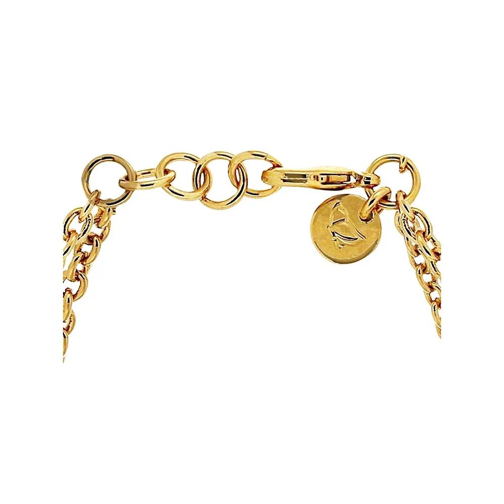 18K Goldplated & Pearl Bracelet