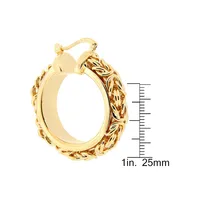 18K Goldplated Byzantine Hoop Earrings