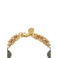 18K Goldplated Byzantine Station Bracelet