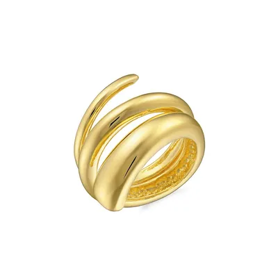 Bague plaquée or jaune 18 ct