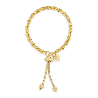 18K Goldplated Rope Bolo Bracelet