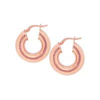 18K Rose Goldplated Chubby Hoop Earrings