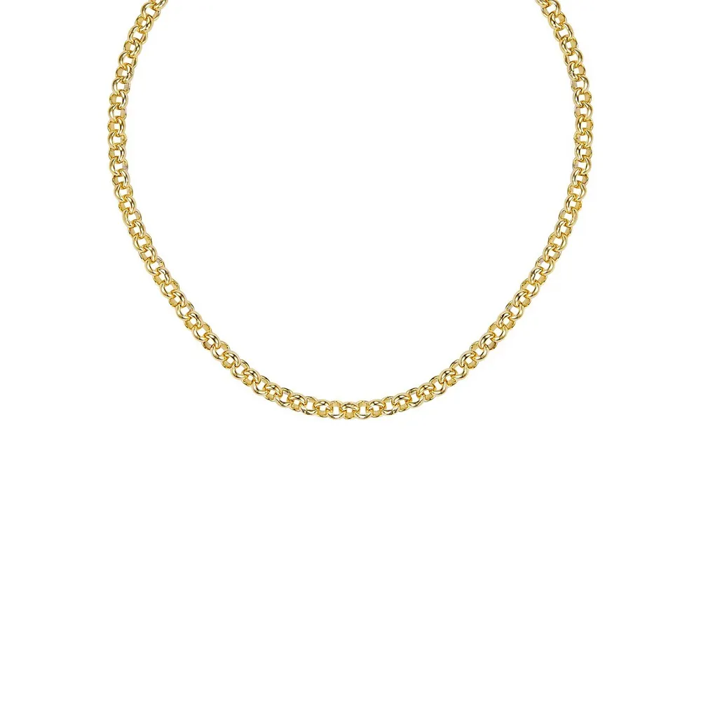 18Kt Goldplated & Crystal Necklace 18"