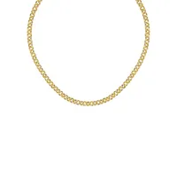 18Kt Goldplated & Crystal Necklace 18"