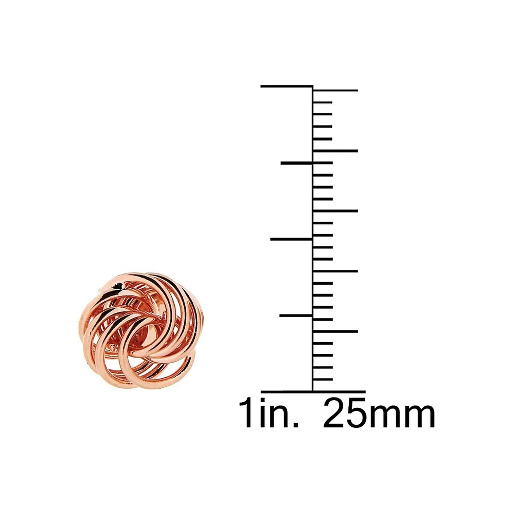 18K Rose Goldplated Love-Knot Stud Earrings