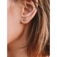 18K Rose Goldplated Love-Knot Stud Earrings