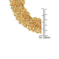 Bracelet plaqués or 18 ct à maillons en chaîne à rangs multiples
